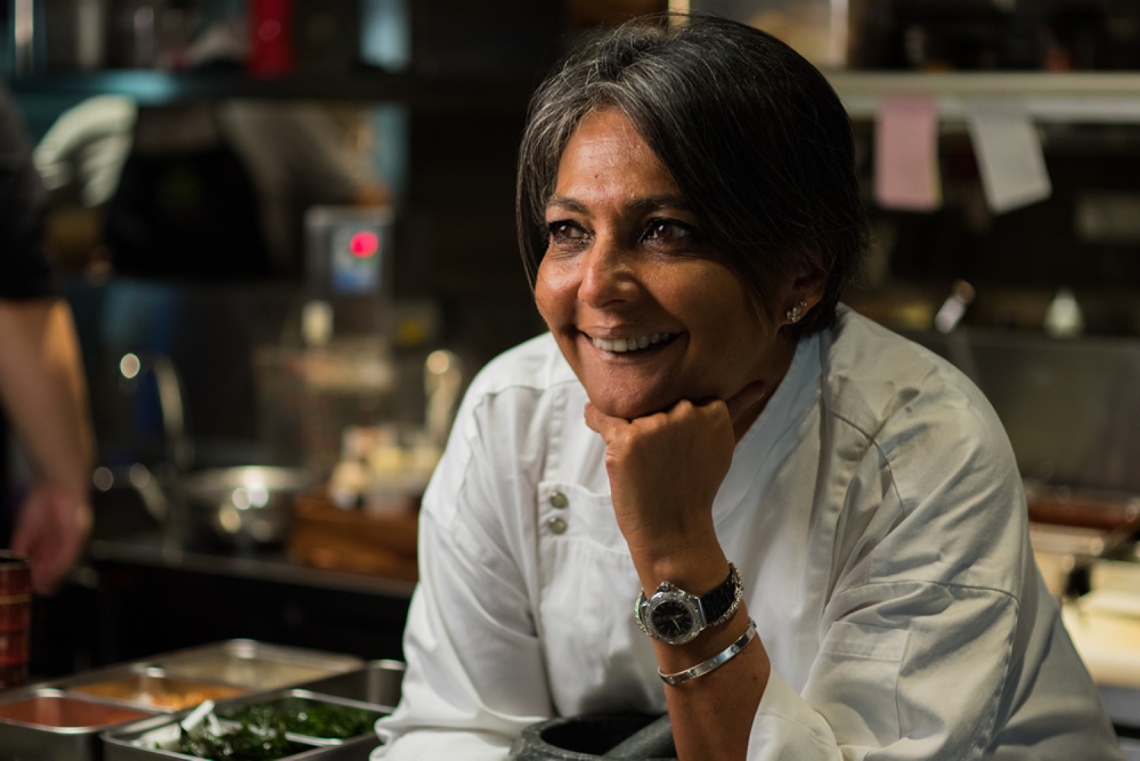 Coriander Leaf founder and head chef Samia Ahad in her kitchen